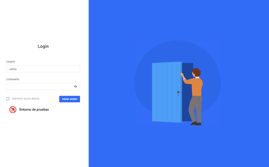 Tactile dashboard login