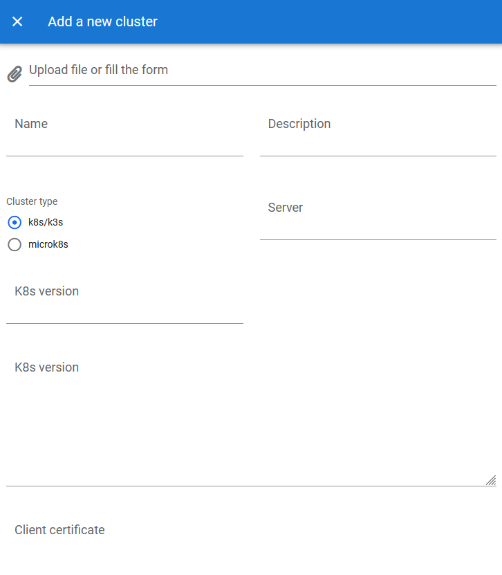 Register a new K8s cluster