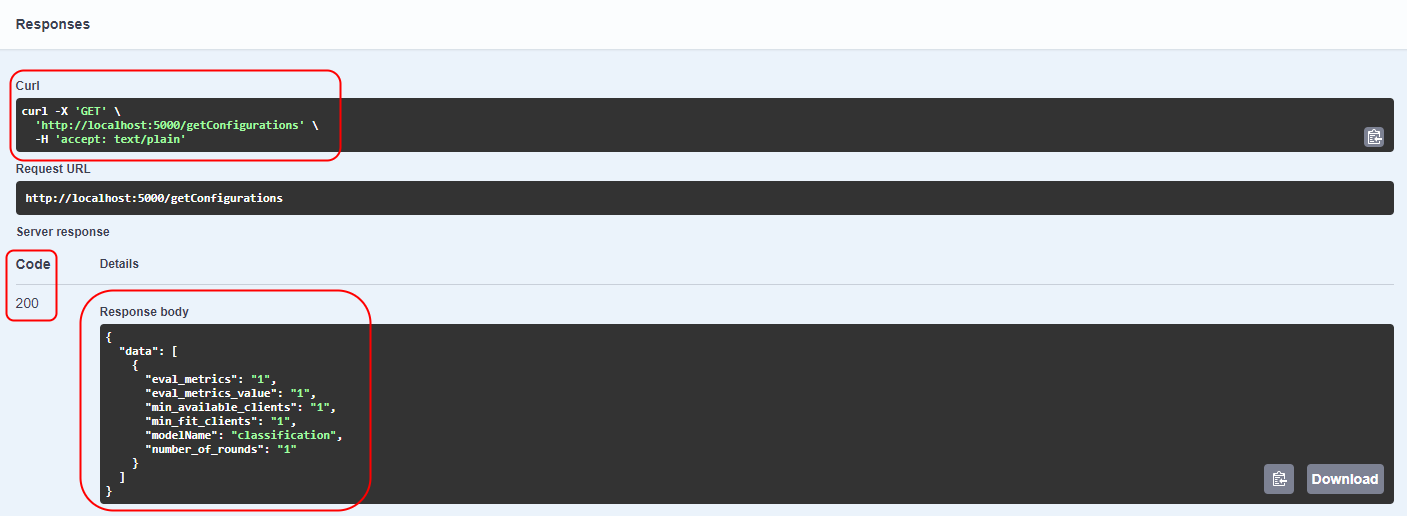 Testing models method of FL Orchestrator API