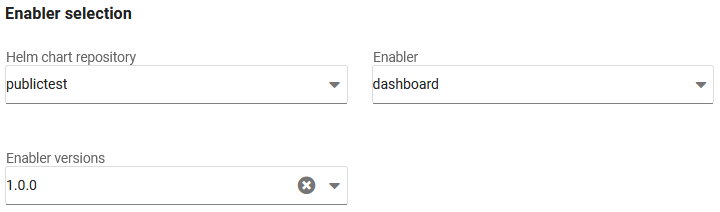Select the enabler from a repository