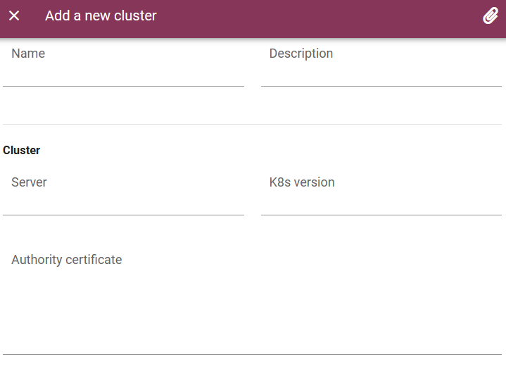 Register a new K8s cluster manually
